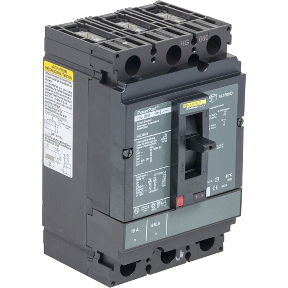 Schneider Electric Molded Case Circuit Breaker; 3-Pole; 125A; 600VAC; 35kA @ 480VAC; Lugs - Both Ends; Shunt Trip 120VAC